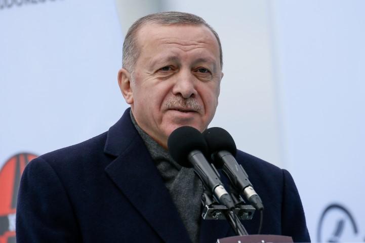 Cumhurbaşkanı Recep Tayyip Erdoğan, İzmir'de yapımı tamamlanan Koyundere-Menemen-Aliağa-Çandarlı Otoyolu'nun açılışına katılarak konuşma yaptı. ( Mahmut Serdar Alakuş - Anadolu Ajansı )