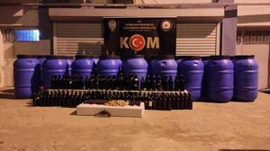 İzmir'de 4 bin 102 litre kaçak içki ele geçirildi