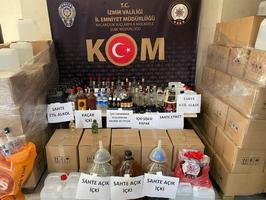 İzmir'deki sahte içki operasyonlarında 24 ton etil alkol ele geçirildi
