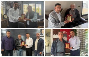 Dört şoför esnafa onur plaketi