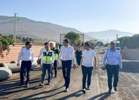 Çalışmaları yerinde inceledi