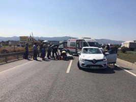 OTOMOBİLİN ÇARPTIĞI BİSİKLETLİ AĞIR YARALANDI