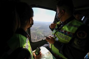 JANDARMADAN HELİKOPTERLİ TRAFİK DENETİMİ