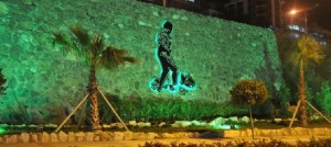 Atatürk'ün, Kocatepe silüeti Aliağa'yı aydınlattı