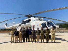 ORMAN YANGINLARI İÇİN HELİKOPTER KONUŞLANDIRILDI