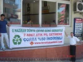 Atık piller kutuya,çorbalar yarı fiyata