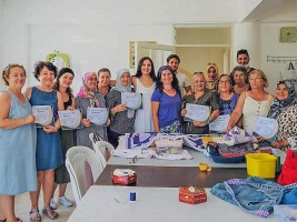 MASKE DİKEN KURSİYERLERE TEŞEKKÜR BELGESİ