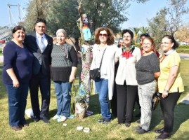 ZEYTİNLİ PARK EL ÖRGÜLERİYLE RENKLENDİ