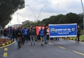 PETKİM İŞÇİLERİ EYLEM YAPTI