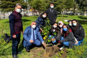 ÖĞRETMENLERİNİN ANISINA FİDAN DİKTİLER