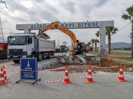 Sanayi sitesinin yolları yenileniyor