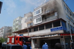 YAŞLI ÇİFTİN EVİNDE YANGIN