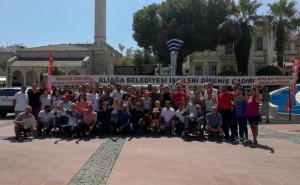 İŞÇİLER DİRENİŞ ÇADIRINDA BAYRAMLAŞTI