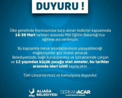 BELEDİYEDEN KADIN PERSONELE İZİN