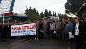 TÜPRAŞ işçisi eyleme başladı