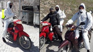 KORONAVİRÜS İÇİN MOTORİZE DEZENFEKTE EKİBİ