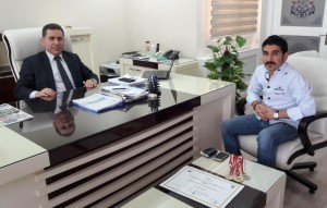 ÖDÜLLÜ ŞEFTEN KAYMAKAM YILMAZ’A ZİYARET