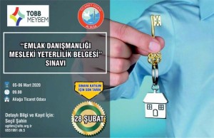 EMLAKÇILARA MESLEKİ YETERLİLİK BELGESİ SINAVI