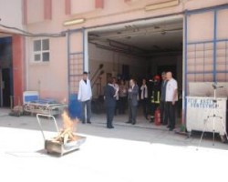 Aliağa Devlet Hastanesi'nde yangın tatbikatı