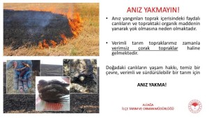 ÇİFTÇİLERE ANIZ YAKMA UYARISI