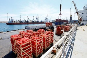 KATAR'A GEMİYLE İLK GIDA SEVKİYATI