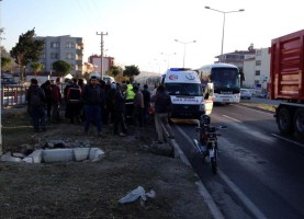 MOTOSİKLET KAZASI: 2 YARALI