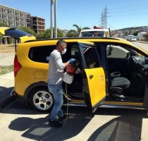 TİCARİ TAKSİLER DEZENFEKTE EDİLİYOR