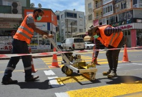 YAYA GEÇİDİ ÇİZGİLERİ YENİLENİYOR