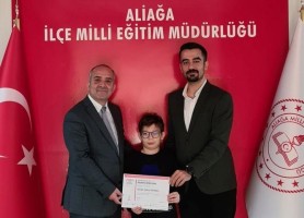 Dünya birincisi öğrenciden Akyüz’e ziyaret