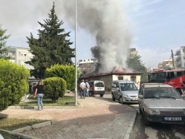 METRUK EVDE YANGIN ÇIKTI