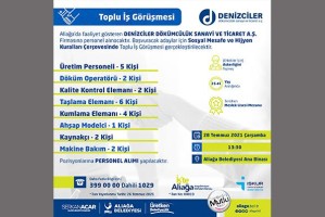 DENİZCİLER DÖKÜMCÜLÜK ELEMAN ALACAK