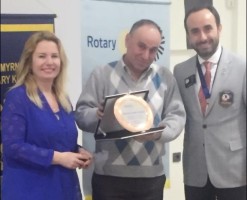 KALAYCI MEHMET USTA’YA ROTARY MESLEK ÖDÜLÜ