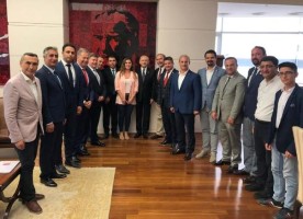 PARTİSİNİN KURULUŞ YILDÖNÜMÜ KUTLAMALARINA KATILDI