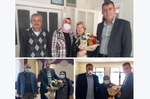 ŞEHİT AİLELERİNİ ZİYARET EDİYOR