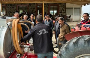 Muhtarlara yangın tankeri eğitimi