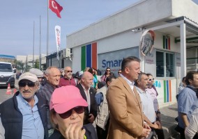 Eylemdeki işçilere YENİ Parti desteği