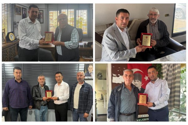 Dört şoför esnafa onur plaketi