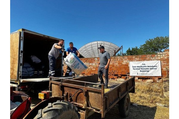 Yangın bölgelerine yem desteği
