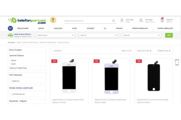 Ucuz İphone 5 Ekran Fiyatı İçin Telefon Parçası!