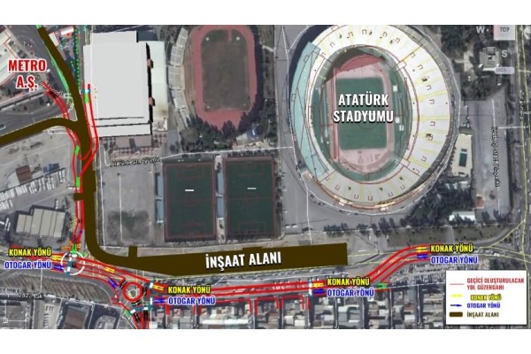 HALKAPINAR’DA GEÇİCİ TRAFİK DÜZENLEMESİ