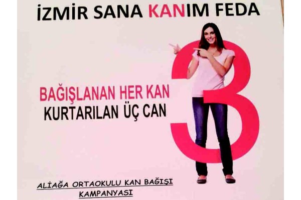 ALİAĞA ORTAOKULU KAN VERECEK, CAN OLACAK..