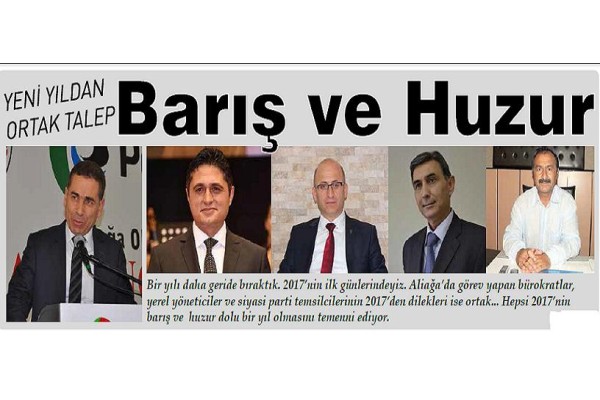 YENİ YILDAN ORTAK TALEP: BARIŞ VE HUZUR