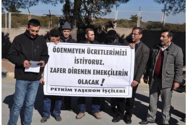 MAĞDUR İŞÇİLER ÜCRETLERİNİ İSTİYOR