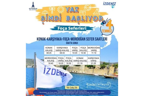 İZDENİZ’DE YAZ SEFERLERİ BAŞLIYOR