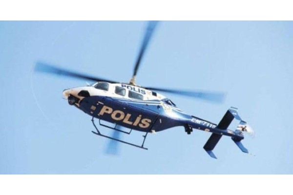 Aranan kişilere helikopter destekli operasyon