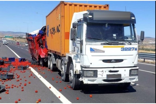 Tıra çarpan kamyon sürücüsü hayatını kaybetti