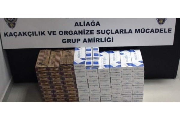 ALİAĞA'DA KAÇAK SİGARA OPERASYONU