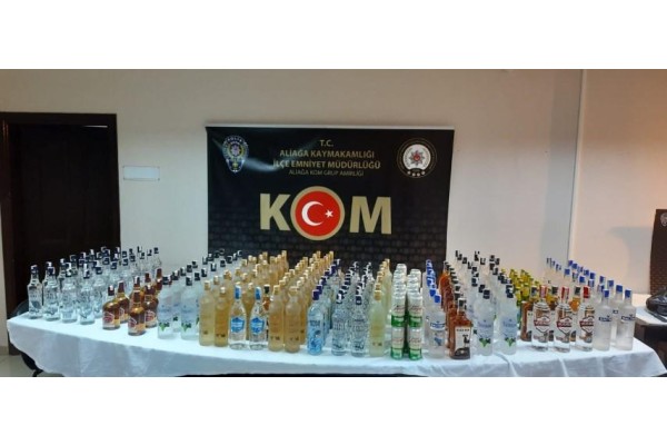 282 şişe sahte bandrollü içki ele geçirildi