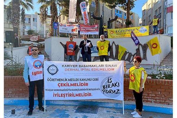 Eğitimciler iş bıraktı