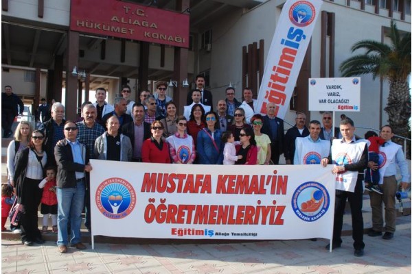 EĞİTİM-İŞ; “ATATÜRK’ÜN ÖĞRETMENLERİYİZ” DEDİ